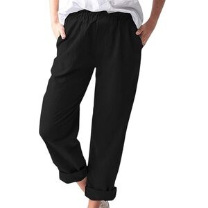 PINK Victorias Secret | Black Ivy Fleece Baggy Capri Sweatpants